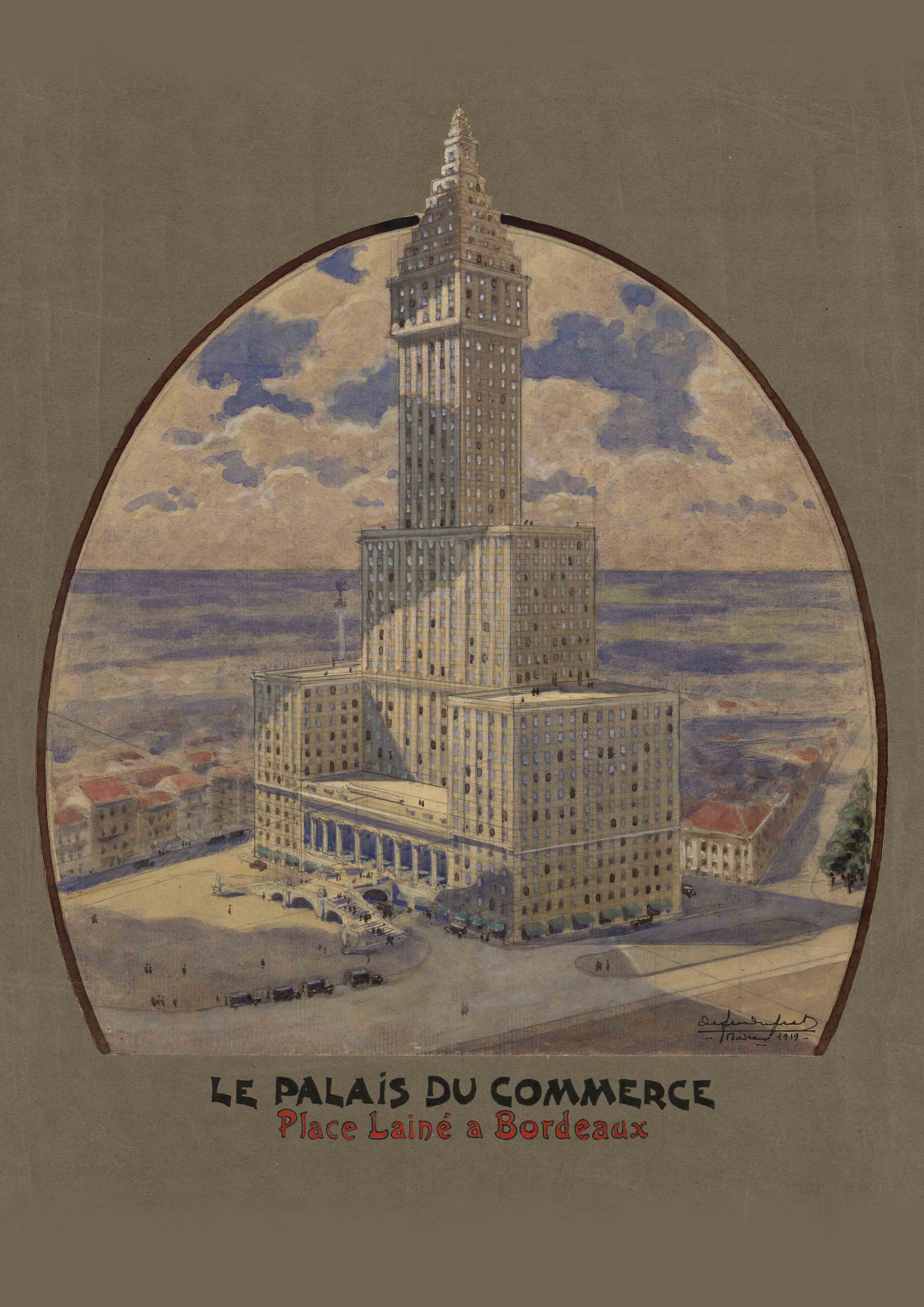 Palais du commerce, place Lainé. C. Alfred Duprat.