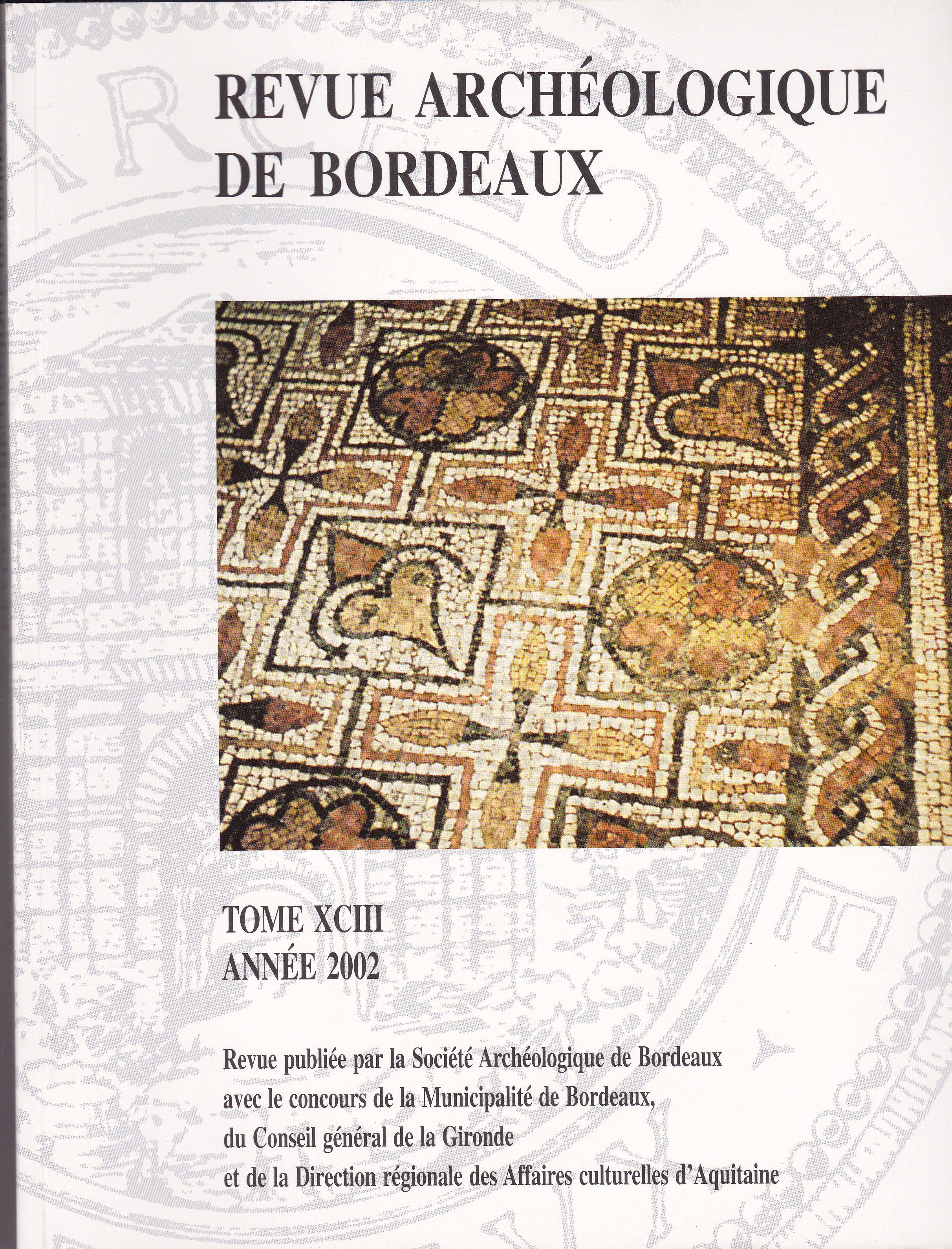 Revue Tome XCIII année 2002